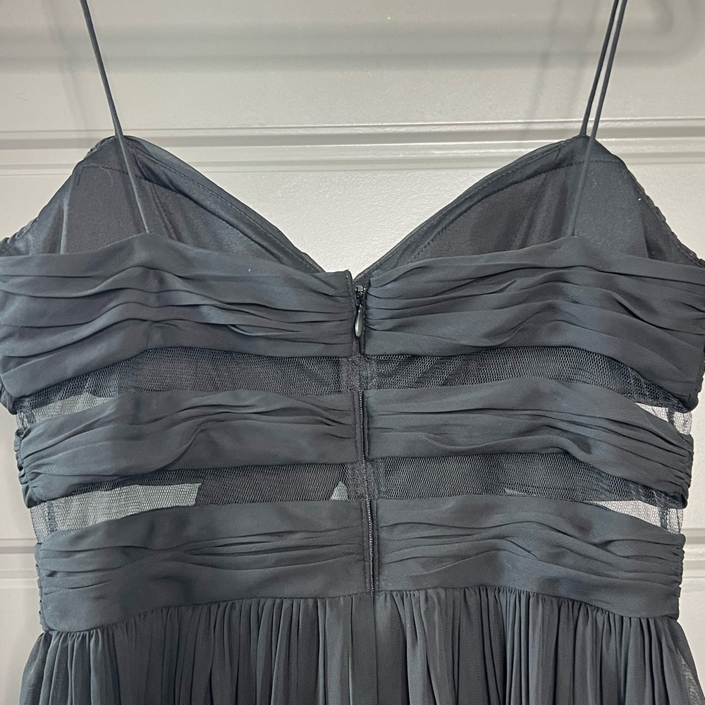 Hailey Logan Adrianna Papell Cocktail Black Mini Dress Spaghetti Straps Sz 11/12 - Picture 7 of 13